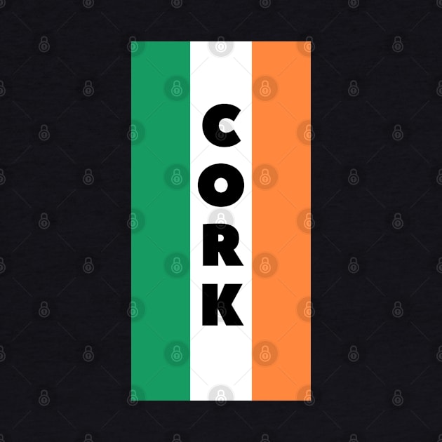 Cork City in Irish Flag Vertical by aybe7elf